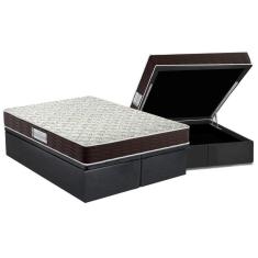 Imagem de Cama Box Baú King: Colchão Espuma Probel D33 ProDormir Advanced + Base crc Suede Gray(193x203)