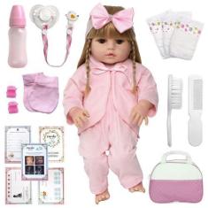 Imagem de Boneca Reborn Cabelo Longo Com Saída De Banho - Cegonha Reborn Dolls