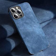 Imagem de Capa de couro pu de luxo para iphone 13 12 11 pro max mini xr xs x 8 7 plus se 3 2020 capa de telefone à prova de choque de silicone macio, azul, para iphone 12