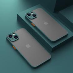 Imagem de Capa de telefone fosco transparente quadrada para iphone 12 11 13 pro max mini xs max xr x 8 7 plus se 2020 capa, cor verde escuro, para iphone 12 pro