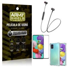 Imagem de Fone Bluetooth HS-615 Samsung A51 + Capinha Anti Impacto + Película 3D