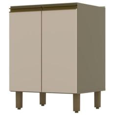Imagem de Armário de Cozinha 60 Cm Évelin 2 Portas 1 Prateleira Duna/Cristal - H