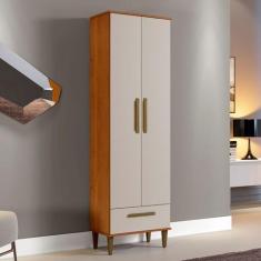 Imagem de Armário Multiuso Natal 2 Portas 1 Gaveta Nature/Off White - Kaiki Móve