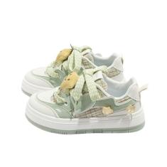 Imagem de Sapatos plataforma Kawaii – Tênis grosso para mulheres, tênis estéticos, disponível em verde menta e rosa cremoso, calçados, Verde, 36