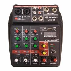 Imagem de Mesa De Som Soundvoice Mc4-Bt Bluetooth Bivolt Usb Mixer