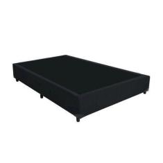 Imagem de Base Box Casal Suede Preto - 138X188x40 - Dmhope7