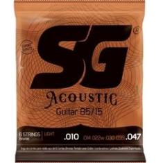 Imagem de Encordoamento violão aço 010 SG Bronze light jogo corda