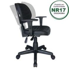 Imagem de Cadeira Executiva Back System COSTURADA com Braços Reguláveis - Cor  - PLAXMETAL - 31008