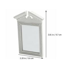 Imagem de 1Pc Casa Pequena Acessório Mini Retro Estilo Espelho Miniatura