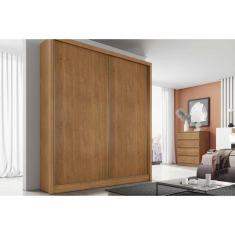 Imagem de Guarda Roupa Solteiro 2 Portas De Correr 3 Gavetas Thor Plus Freijo Cumaru Novo Horizonte