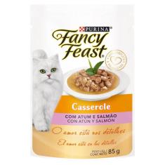 Imagem de Ração Úmida Nestlé Purina Fancy Feast Sachê Casserole com Atum e Salmão para Gatos Adultos - 85 g