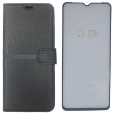 Imagem de Kit Capa Carteira Compatível c/ Samsung A04 + Película 3D - Dino Case