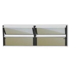 Imagem de Janela De Alumínio Basculante 2 Seções 40X150cm Vidro Espelhado Plus B