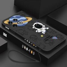 Imagem de Capa de telefone de silicone de astronauta de desenho animado para OnePlus 11 10T ACE 10 9 Pro 9R 9RT para Oneplus 7 7T Pro capa macia com cordão, A, YK000302, para OnePlus 9RT