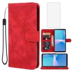 Imagem de Wanyuexes Capa para Xperia 10 III/Xperia 10 III Lite/Sony 10 III SO-52B Capa carteira com protetor de tela de vidro temperado, capa flip de couro com suporte para cartão de crédito para Sony Xperia 10