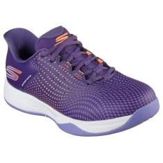 Imagem de Skechers Tênis feminino Hands Free Slip-ins Viper Court Reload, Roxo/Coral, 36