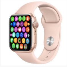 Imagem de Relógio Smartwatch W34S Rosa Multi-Funções Academia Esportes Fitness -