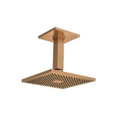 Imagem de Chuveiro Com Tubo De Teto Quadrado Gold Matte - Deca Metais