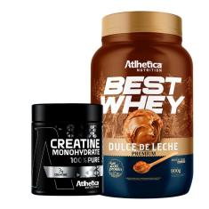 Imagem de Best Whey (900g) Atlhetica Nutrition - Dulce de Leche Premium + Creatina 100% Pure - Pro Series (300g) Atlhetica Nutriti