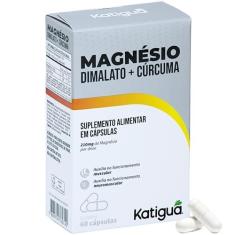 Imagem de Katiguá, Magnésio Dimalato + Cúrcuma, Sem sabor, 60 Cápsulas rígidas • 30 doses, Branco
