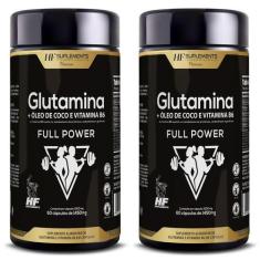 Imagem de 2x GLUTAMINA FULL POWER 1450MG 60CAPS HF SUPLEMENTS - HF SUPLEMENTOS