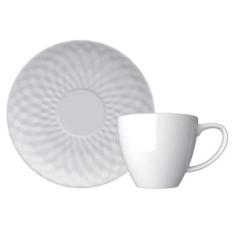 Imagem de Xícara de Café Plissan com Pires de Porcelana 100 ml Germer