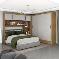 Imagem de Guarda-roupa Casal Modulado 4 Portas Santiago 3 Portas 5 Gavetas - Car