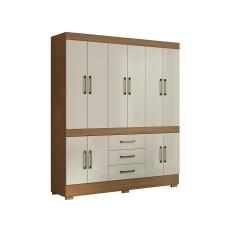 Imagem de Guarda-Roupa Casal Mônaco 10 pt 3 gv Atacama e Areia