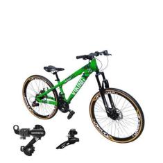 Imagem de Bicicleta Aro 26 Vikingx Tuff 25 Cambio Shimano Traseiro Dianteiro 24v