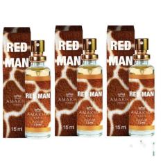 Imagem de Kit 3 Perfumes Red Man Amakha Paris 15ml