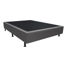 Imagem de Base Box Para Cama Viúva 128x188cm Liz S05 Sintético Cinza - Mpozenato
