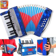 Imagem de Acordeon Sanfona Infantil 8 Baixos 17 Teclas - Vermelho