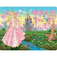 Imagem de Quebra-cabeca madeira princesa  48pcs aquarela brinquedos