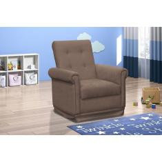 Imagem de Poltrona Decorativa com balanço Baby - Veludo Marrom escuro