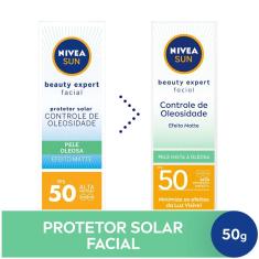 Imagem de Protetor Solar Facial Nivea Sun Beauty Expert Pele Oleosa FPS50