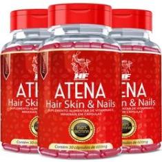 Imagem de 3x Atena Hair Skin Nails Hf Suplements 30caps