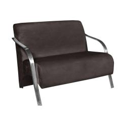 Imagem de Poltrona Namoradeira Vênus Braço Alumínio Marrom