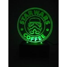 Imagem de Luminária de Mesa Led Acrílico Star Wars Coffee Verde