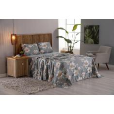 Imagem de Jogo De Lençol King 4 Peças Estampado Micropercal 400 Fios Toque Macio