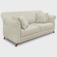 Imagem de Sofá Living 2 Lugares 1,60m Vênus Veludo Pés Castanho - Pallazio