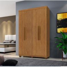 Imagem de Guarda Roupa Solteiro Milão 04 Portas 03 Gav Cinamomo Off White C/ Pés