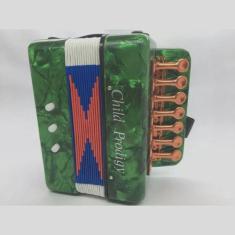 Imagem de Sanfona Infantil Acordeon Gaita 3 Baixos 7 Teclas Mini Verde - Toys