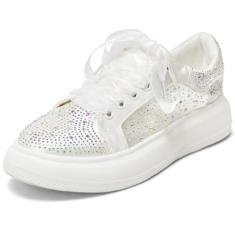 Imagem de Emily Bridal Tênis feminino 115-21 para casamento, sapatilhas, strass, Marfim, 34