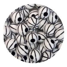 Imagem de Kit 300 Miçangas Entremeio de Esportes Bola Basquete Beisebol ou Tênis