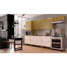Imagem de Cozinha Modulada Ambiente Art 8 Peças Freijó Vanilla Riscatto - Kits Paraná