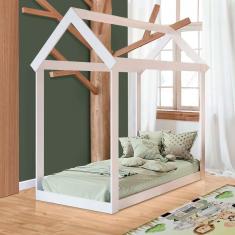 Imagem de Mini Cama Montessoriana Infantil Com Colchão Branco Davi Jm Móveis
