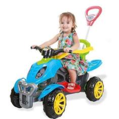 Imagem de Quadriciclo Infantil Carrinho De Passeio Moto Com Haste - Maral