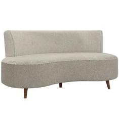 Imagem de Sofá Chaise Living 2 Lugares 160cm Para Sala Istambul K01 Bouclê Bege