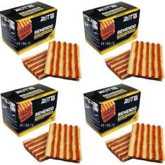 Imagem de Kit Refil Remendo com 4 Caixas Para Pneu Sem Câmara Macarrão 240 Unida