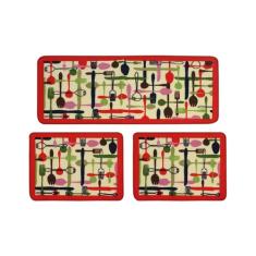 Imagem de Kit Tapete De Cozinha 3 Peças Laos Asiatex